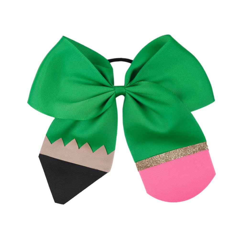 Wholesale Fabric Back to School Pencils Kids Bow Hair Clips